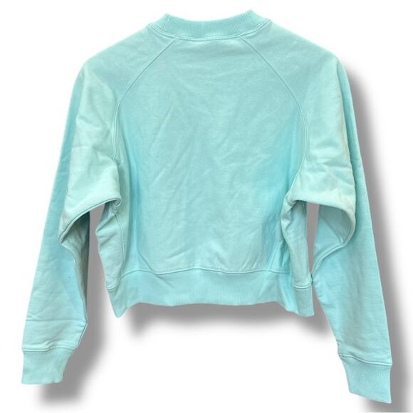 Thakoon - NWT Teal Blue Cropped Crewneck Sweatshirt Size Small - Picture 6 of 8